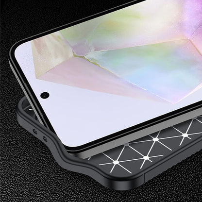 Custodia per Samsung Galaxy A56 A566, Techsuit, CarbonFiber, Nera