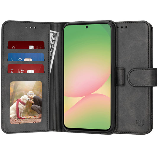 Custodia per Samsung Galaxy A56 A566, Techsuit, Diary Book, Nera
