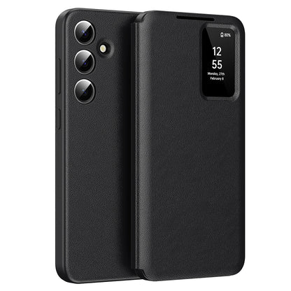 Custodia per Samsung Galaxy A56 A566, Techsuit, SmartView, Nera