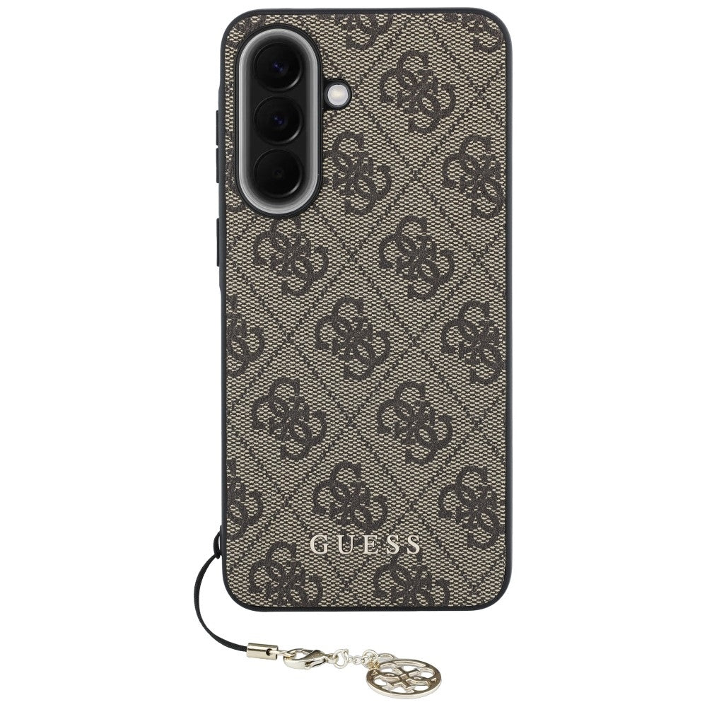 Custodia per Samsung Galaxy A57 5G, Guess, 4G Classic Logo Charm, Marrone