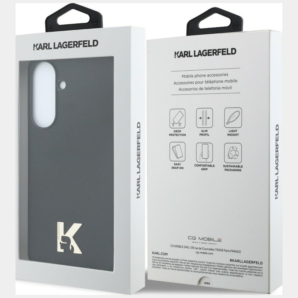 Custodia per Samsung Galaxy A57 5G, Karl Lagerfeld, Karl Head Logo, Nera