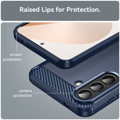 Custodia per Samsung Galaxy A57 5G, Techsuit, Carbonio, Blu