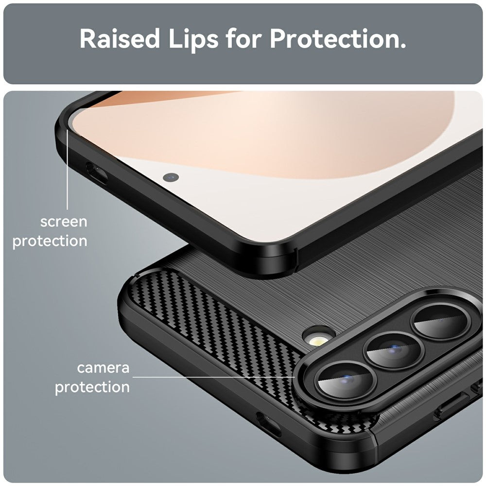 Custodia per Samsung Galaxy A57 5G, Techsuit, Carbonio, Nera