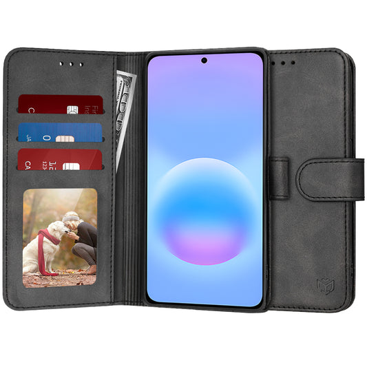 Custodia per Samsung Galaxy A57 5G, Techsuit, Diary Book, Nera