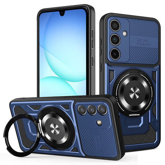 Custodia per Samsung Galaxy A57 5G, Techsuit, RuggedCam, Blu