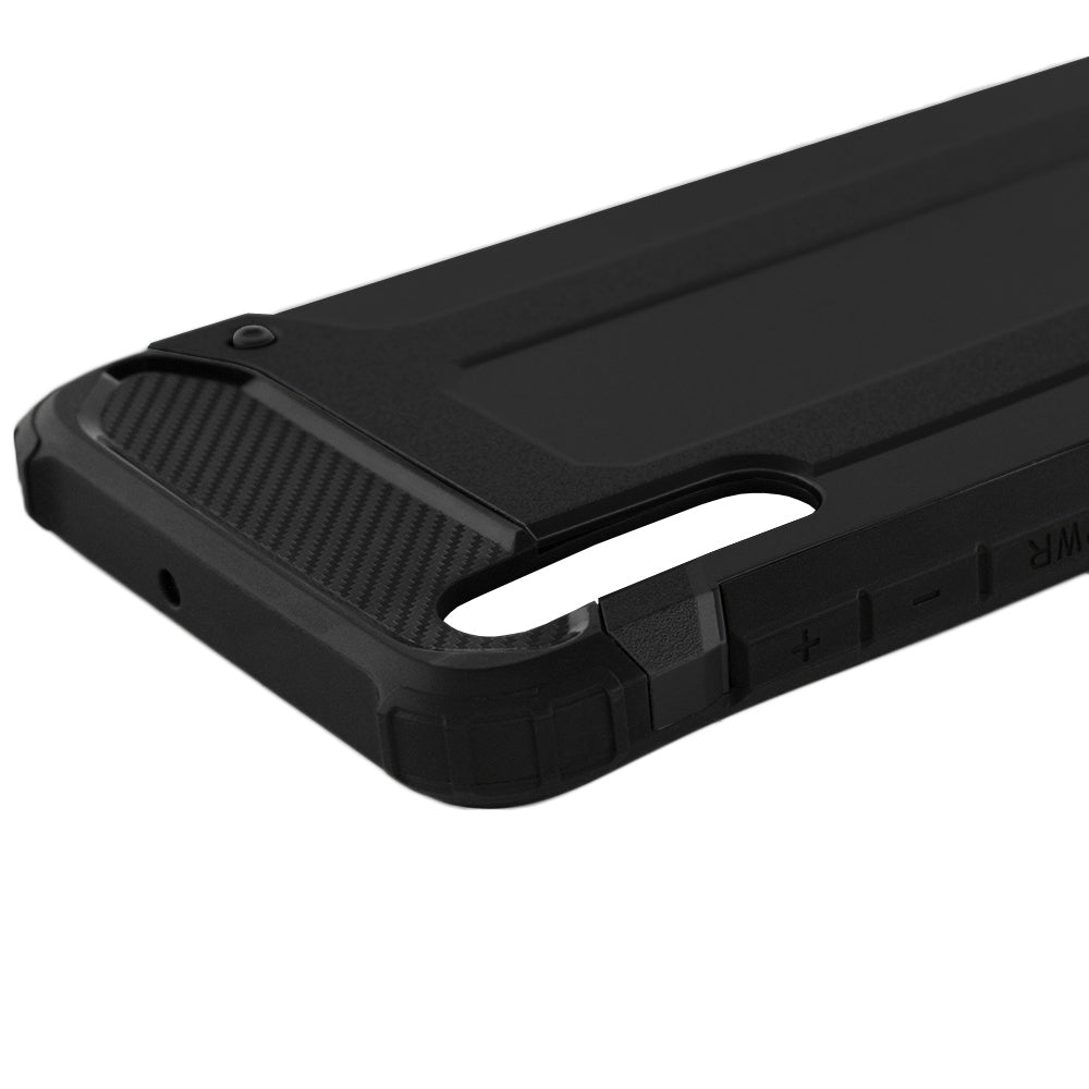 Custodia per Samsung Galaxy A70s A707 / A70 A705, Techsuit, Hybrid Armor, Nera