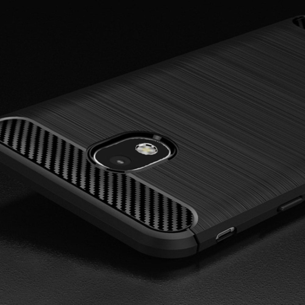 Custodia per Samsung Galaxy J5 (2017) J530, Techsuit, Carbonio, Nera