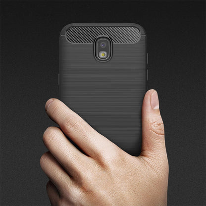 Custodia per Samsung Galaxy J5 (2017) J530, Techsuit, Carbonio, Nera