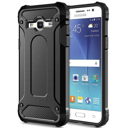 Custodia per Samsung Galaxy J5 J500, Techsuit, Hybrid Armor, Nera