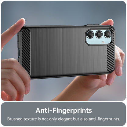 Custodia per Samsung Galaxy M35, Techsuit, Carbonio, Nera