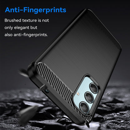 Custodia per Samsung Galaxy M35, Techsuit, Carbonio, Nera