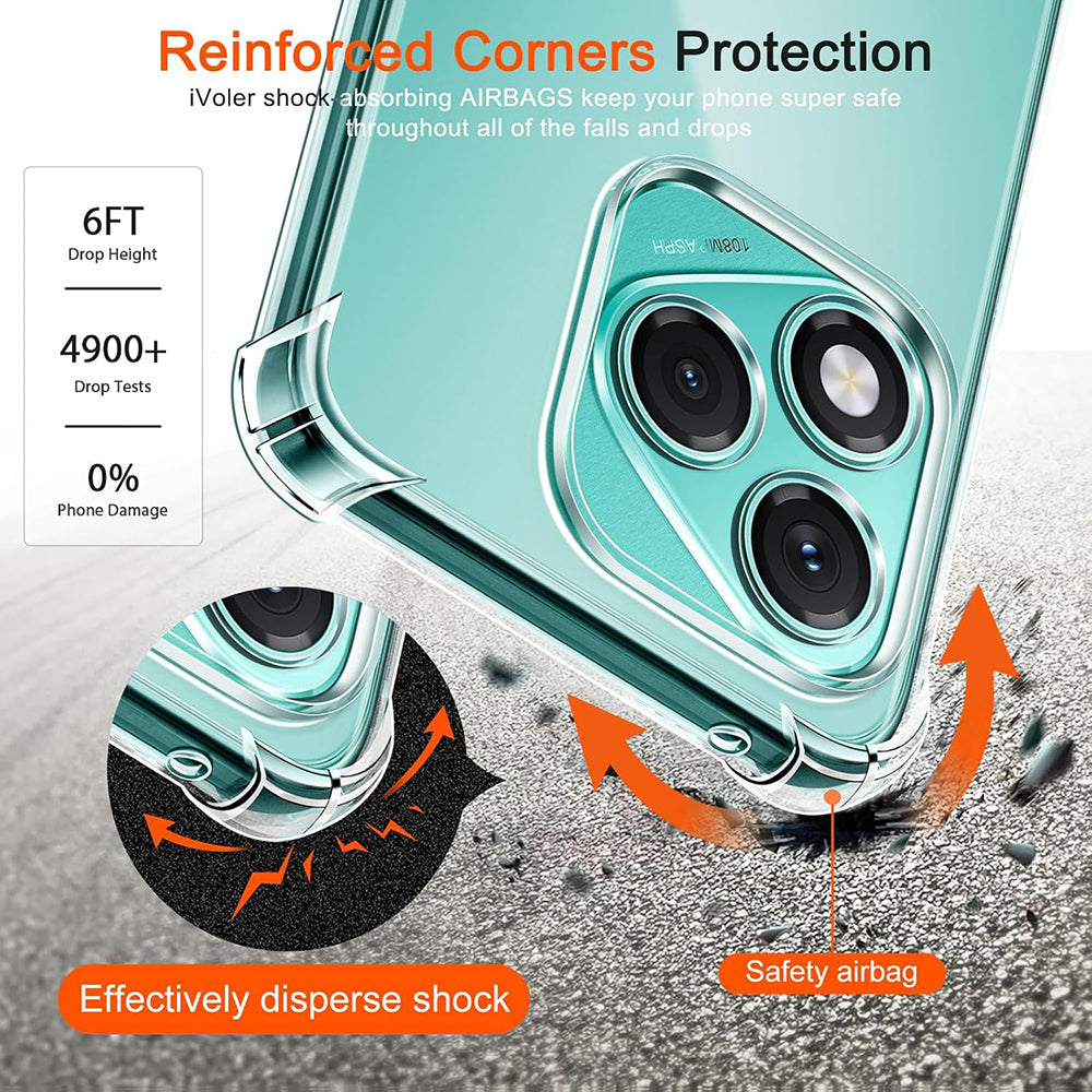Custodia per Samsung Galaxy M56 M566, Techsuit, Shockproof Clear, Trasparente