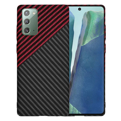 Custodia per Samsung Galaxy Note 20 5G N981 / Note 20 N980, Techsuit, Carbonite FiberShell, Nero Rosso