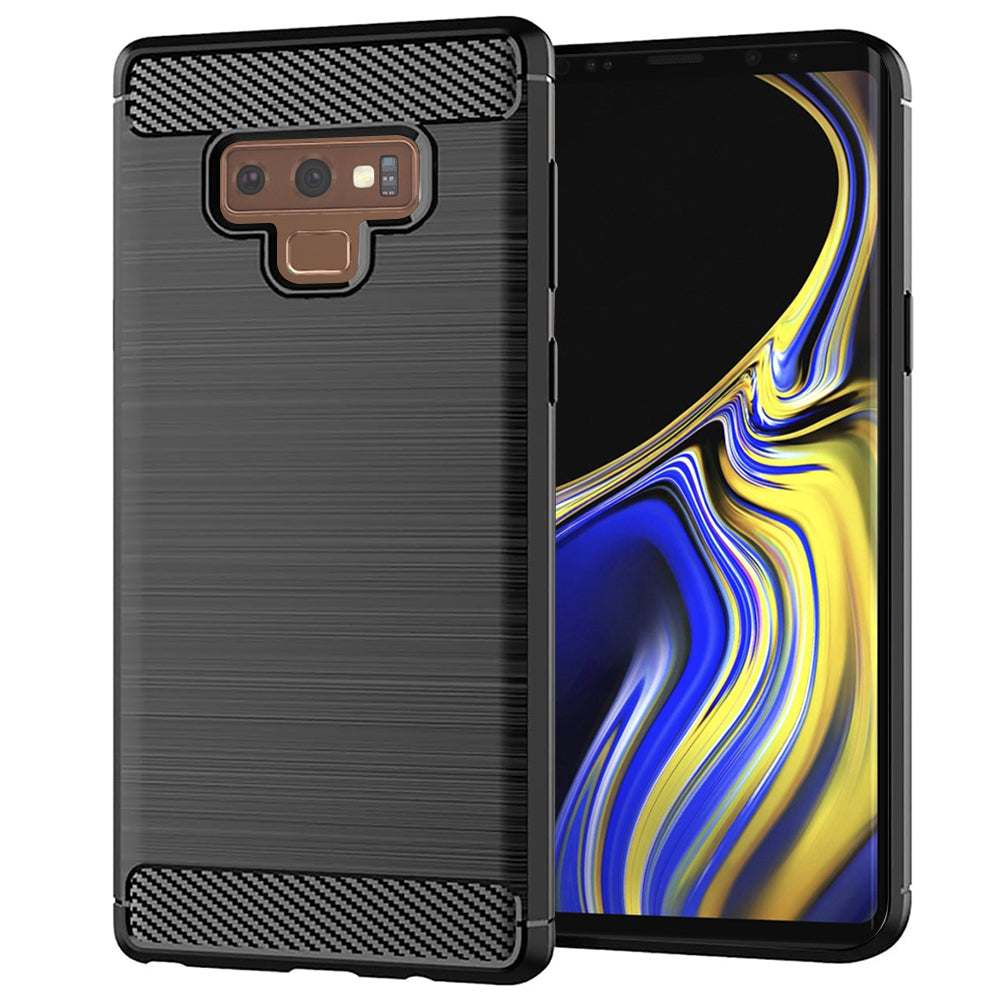 Custodia per Samsung Galaxy Note 9 N960, Techsuit, Carbonio, Nera