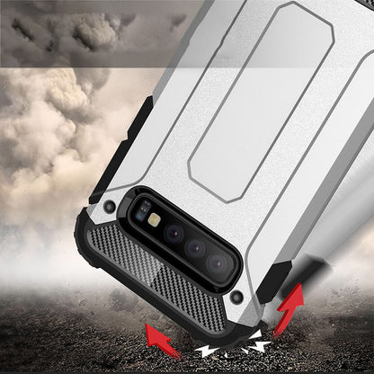 Custodia per Samsung Galaxy S10+ G975, Techsuit, Hybrid Armor, Nera