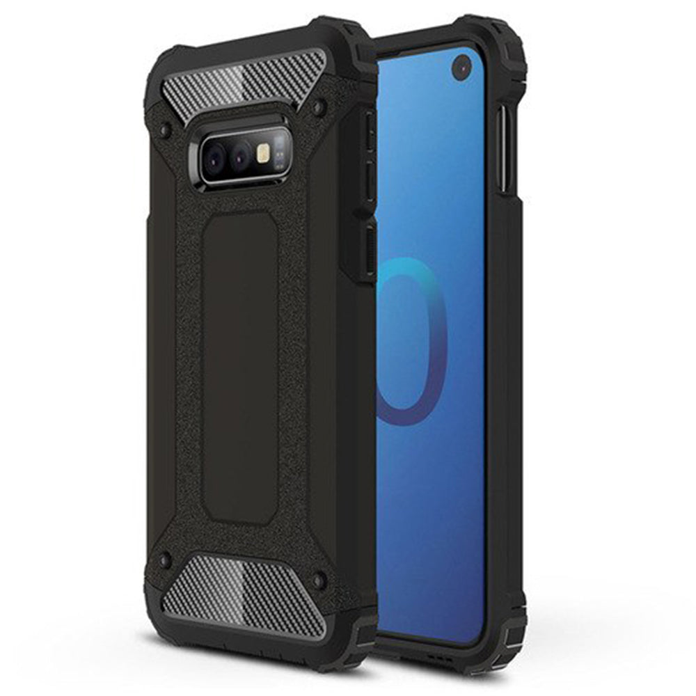 Custodia per Samsung Galaxy S10e G970, Techsuit, Hybrid Armor, Nera