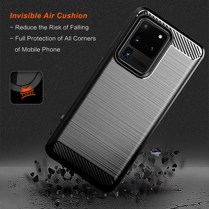 Custodia per Samsung Galaxy S20 Ultra 5G G988 / S20 Ultra G988, Techsuit, Carbonio, Nera
