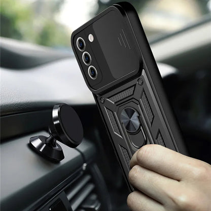 Custodia per Samsung Galaxy S21 5G G991, Techsuit, CamShield, Nera