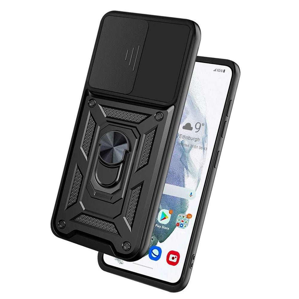 Custodia per Samsung Galaxy S21 FE 5G G990, Techsuit, CamShield, Nera