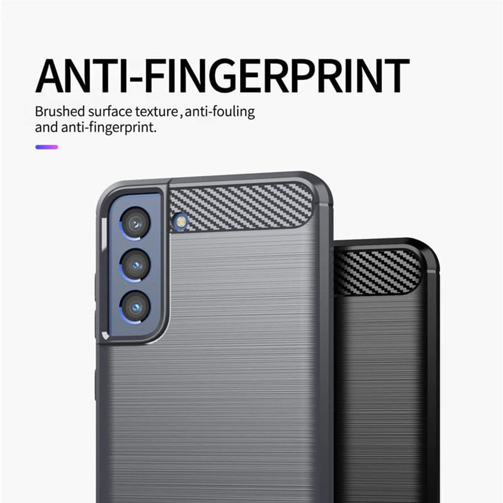 Custodia per Samsung Galaxy S21 FE 5G G990, Techsuit, Carbonio, Nera