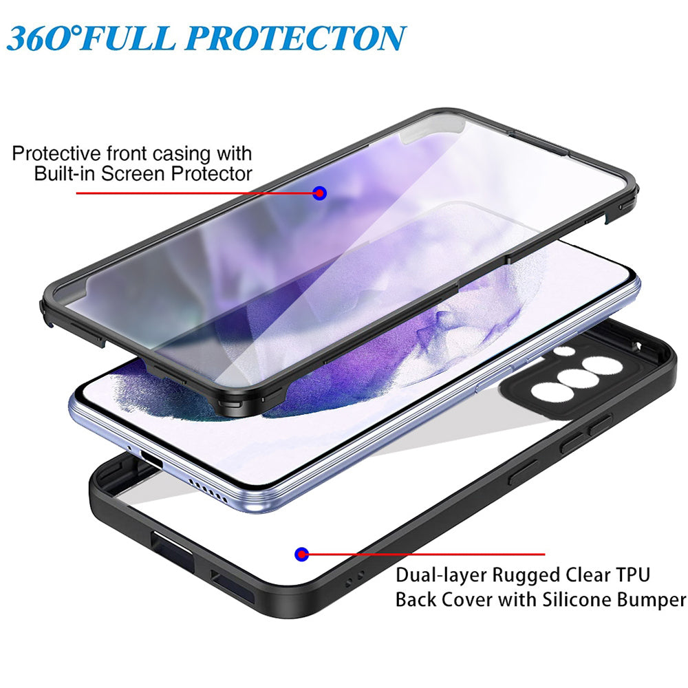 Custodia per Samsung Galaxy S21 FE 5G G990, Techsuit, ColorVerse 360, Nera