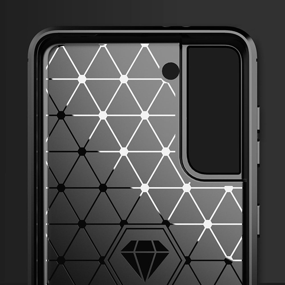 Custodia per Samsung Galaxy S21+ 5G G996, Techsuit, Carbonio, Nera