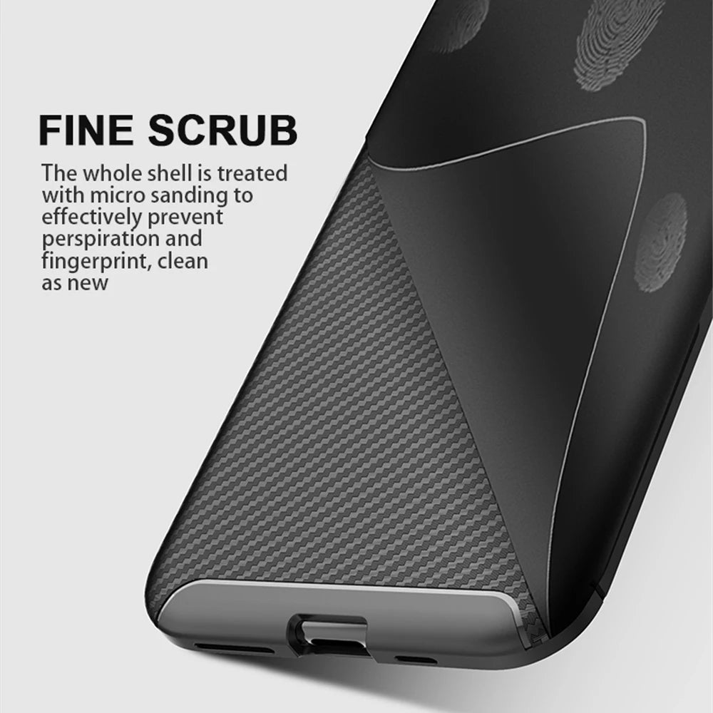 Custodia per Samsung Galaxy S21 Ultra 5G G998, Techsuit, CarbonFiber, Nera