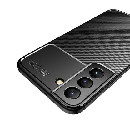 Custodia per Samsung Galaxy S22 5G S901, Techsuit, CarbonFiber, Nera