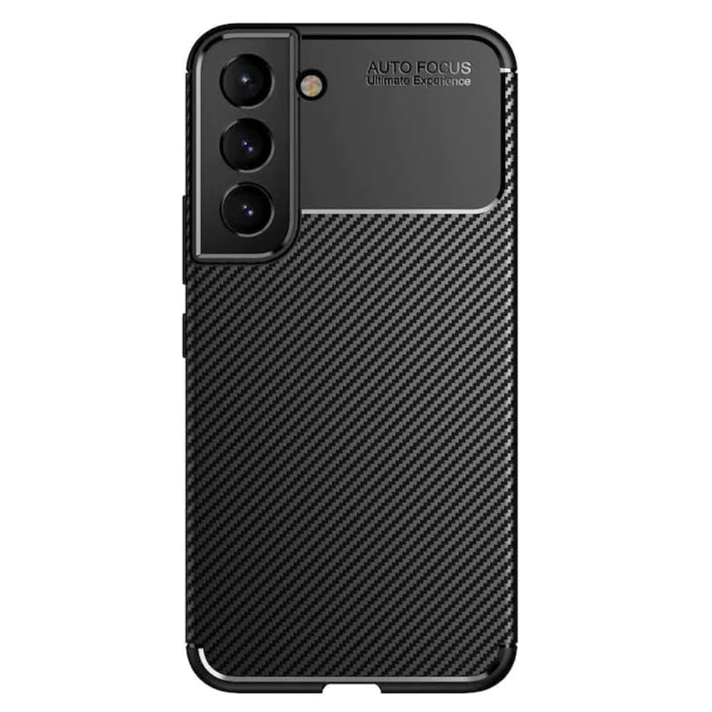 Custodia per Samsung Galaxy S22 5G S901, Techsuit, CarbonFiber, Nera