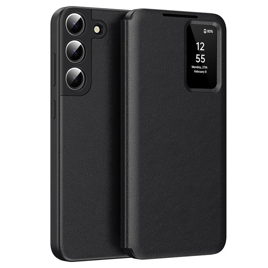 Custodia per Samsung Galaxy S22 5G S901, Techsuit, SmartView, Nera