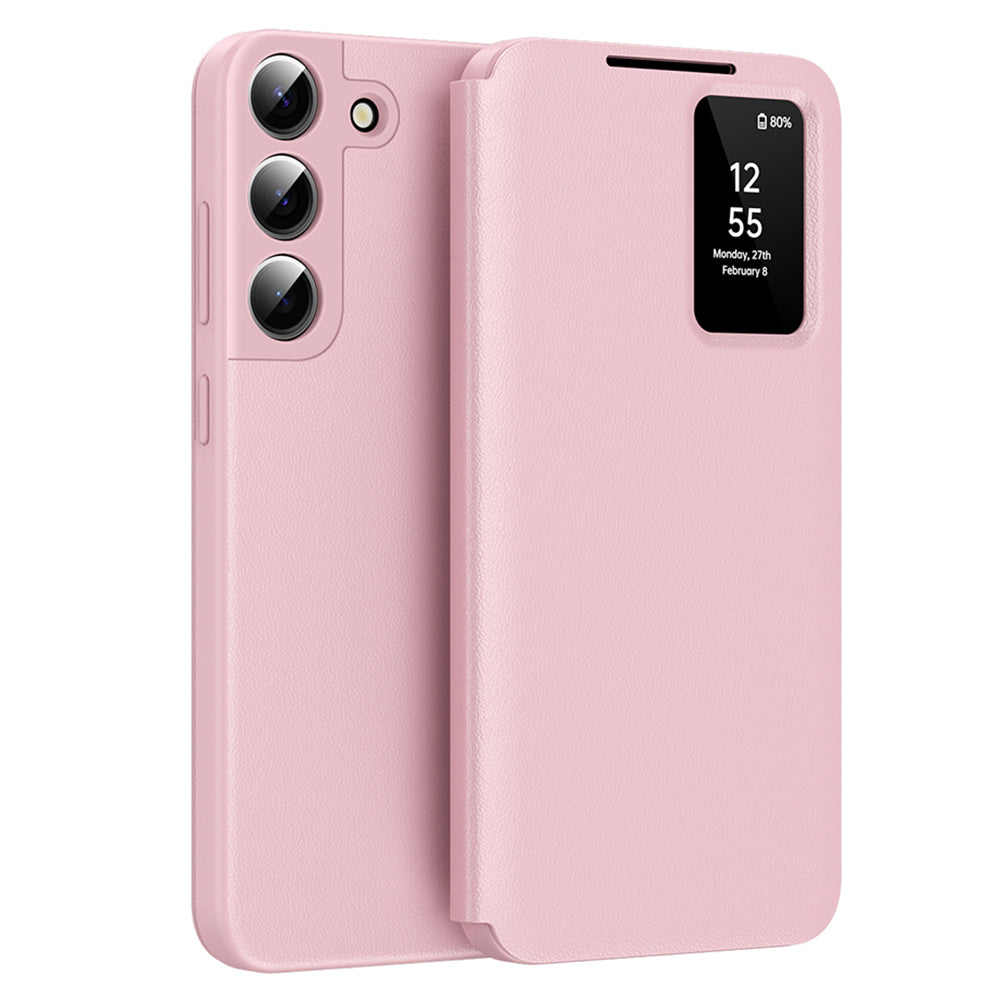 Custodia per Samsung Galaxy S22 5G S901, Techsuit, SmartView, Rosa