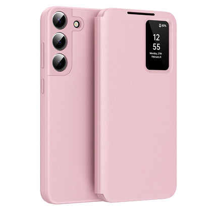 Custodia per Samsung Galaxy S22 5G S901, Techsuit, SmartView, Rosa