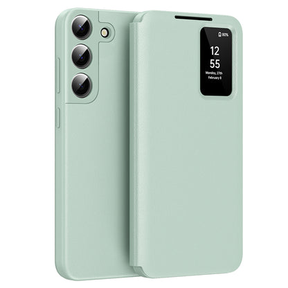 Custodia per Samsung Galaxy S22 5G S901, Techsuit, SmartView, Verde