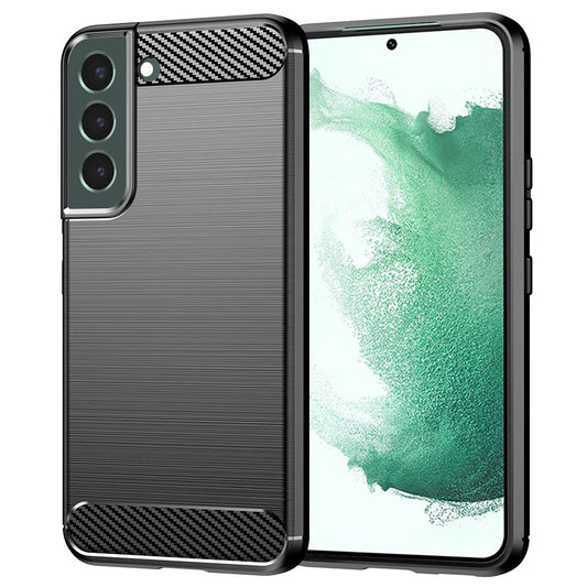 Custodia per Samsung Galaxy S22+ 5G S906, Techsuit, Carbonio, Nera