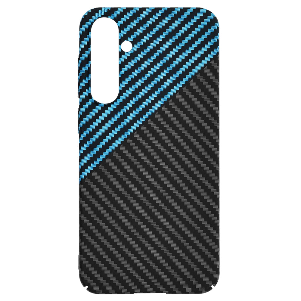 Custodia per Samsung Galaxy S23 FE S711, Techsuit, Carbonite FiberShell, Nero Blu
