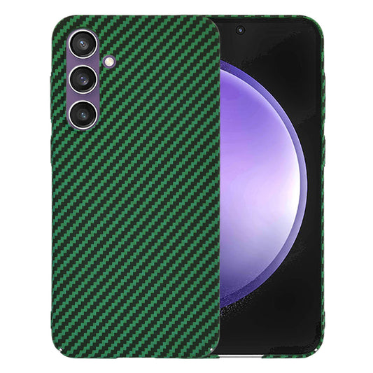 Custodia per Samsung Galaxy S23 FE S711, Techsuit, Carbonite FiberShell, Verde