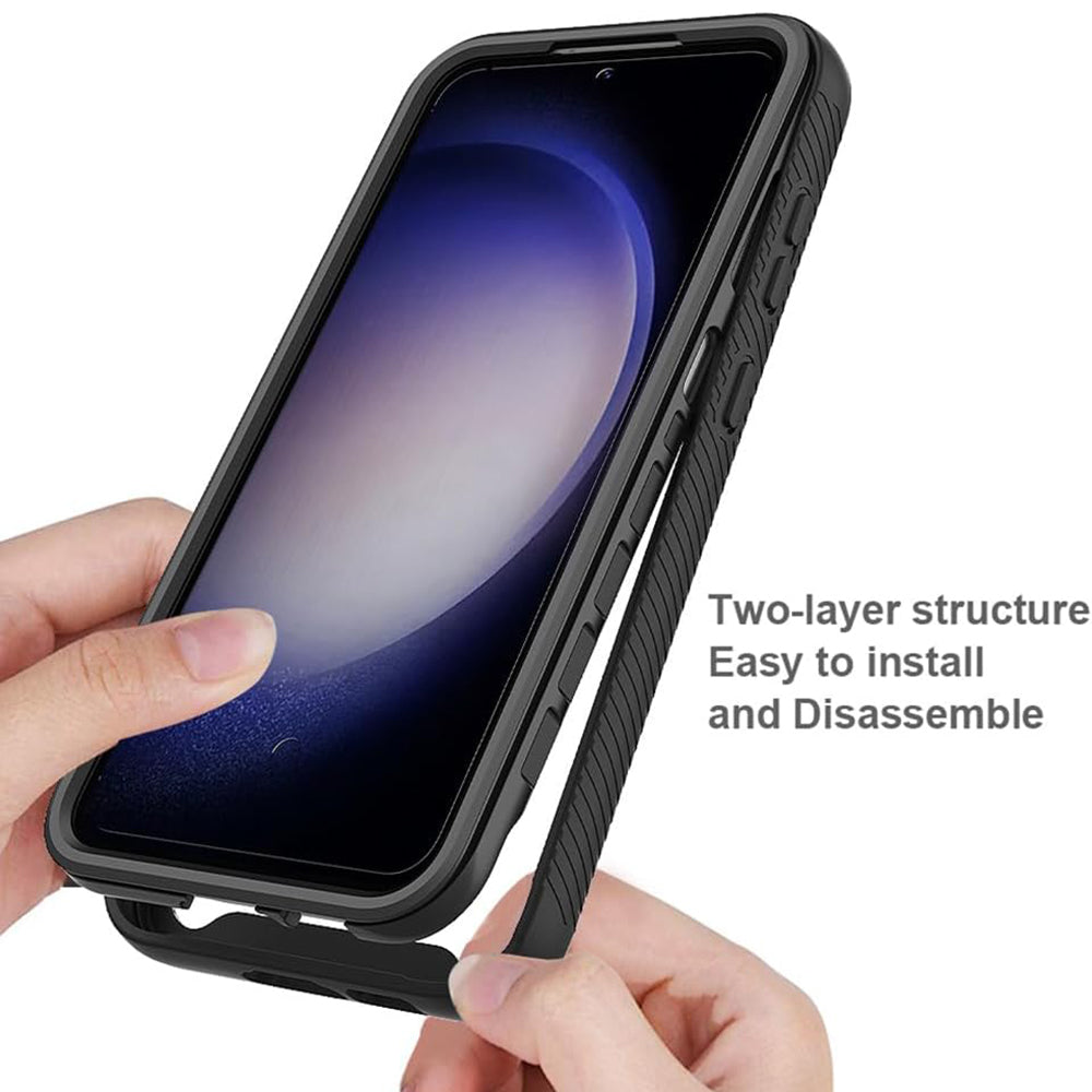 Custodia per Samsung Galaxy S23 FE S711, Techsuit, Defense360 Pro, Nera