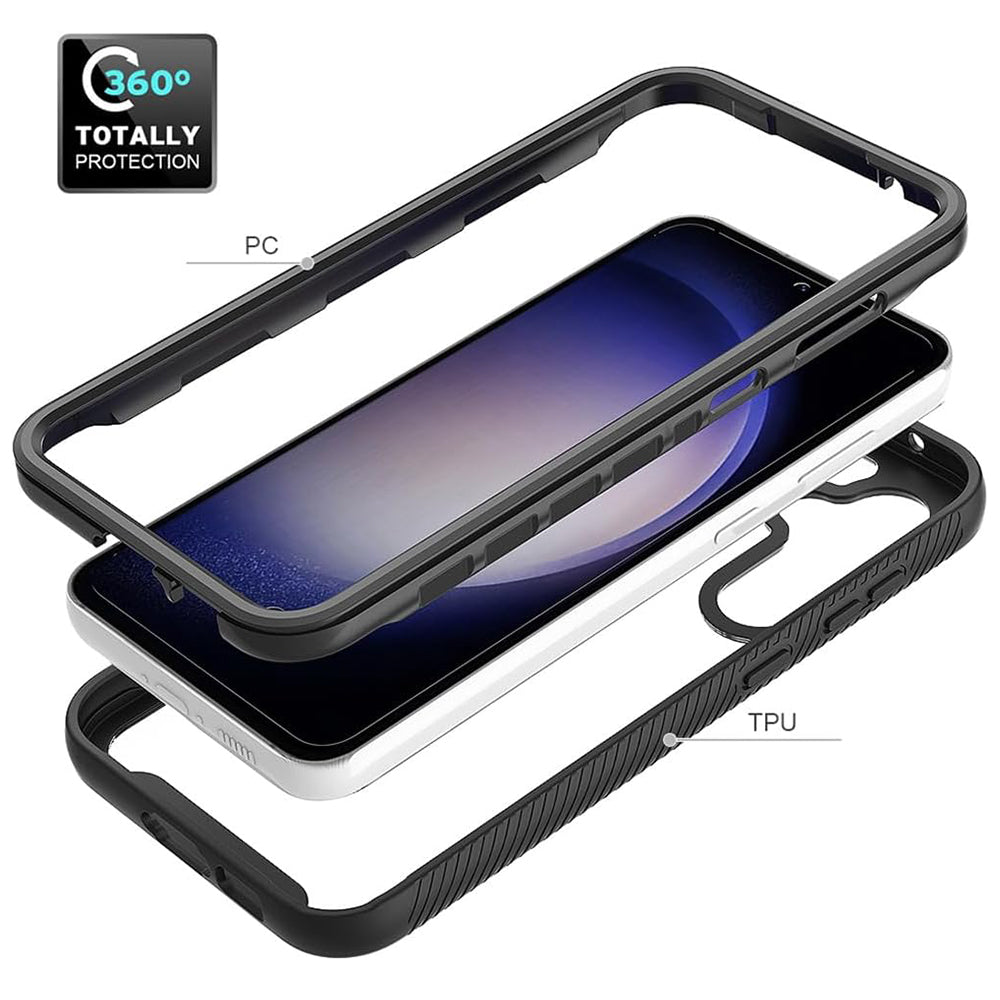 Custodia per Samsung Galaxy S23 FE S711, Techsuit, Defense360 Pro, Nera