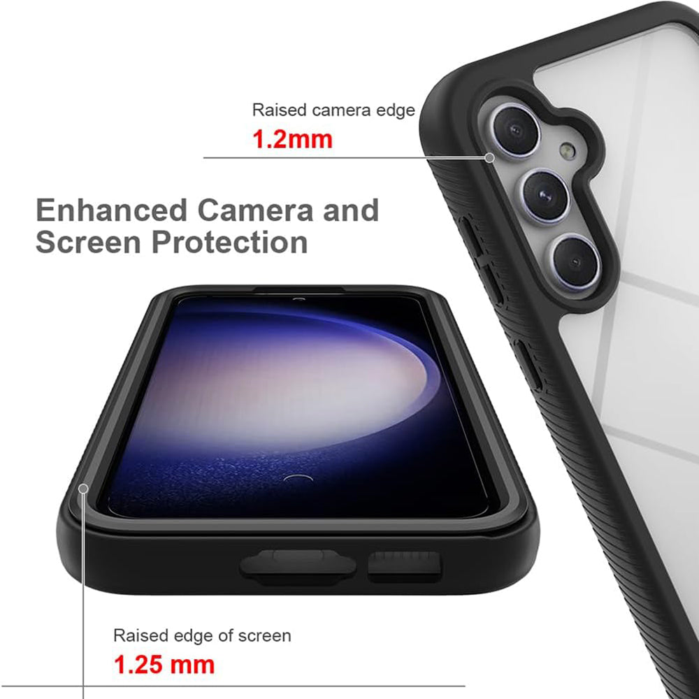 Custodia per Samsung Galaxy S23 FE S711, Techsuit, Defense360 Pro, Nera