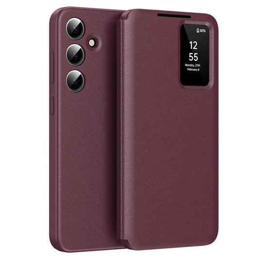 Custodia per Samsung Galaxy S23 FE S711, Techsuit, SmartView, Rossa