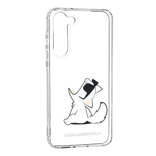Custodia per Samsung Galaxy S23+ S916, Karl Lagerfeld, Choupette Eat, Trasparente