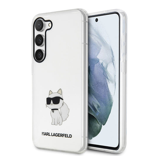 Custodia per Samsung Galaxy S23+ S916, Karl Lagerfeld, Ikonik Choupette, Trasparente