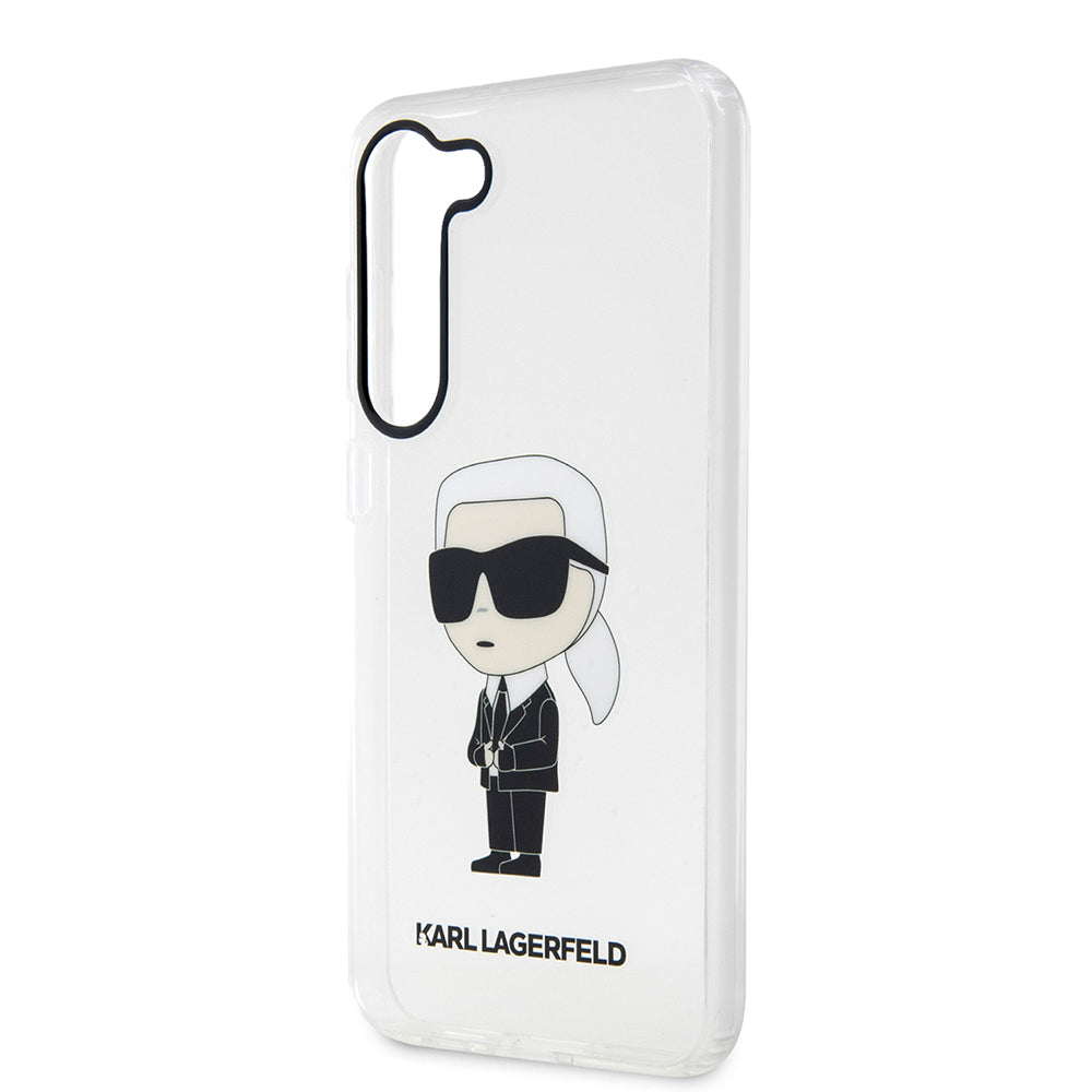 Case for Samsung Galaxy S23+ S916, Karl Lagerfeld, Ikonik Karl, Transparent