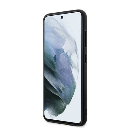 Custodia per Samsung Galaxy S23+ S916, Karl Lagerfeld, Saffiano Monogram Metal Logo, Nera