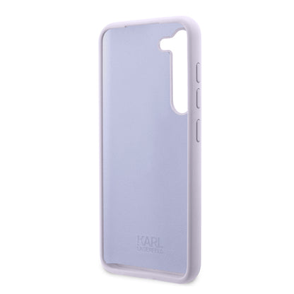Custodia per Samsung Galaxy S23+ S916, Karl Lagerfeld, Silicone Ikonik Karl, Viola