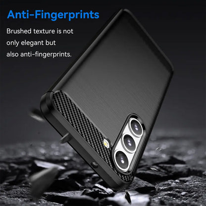 Custodia per Samsung Galaxy S23+ S916, Techsuit, Carbonio, Nera