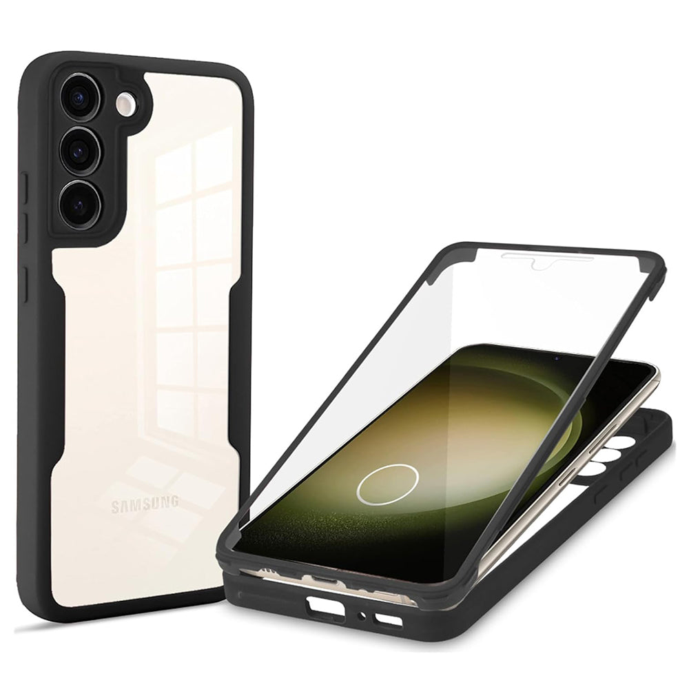 Custodia per Samsung Galaxy S23+ S916, Techsuit, ColorVerse 360, Nera