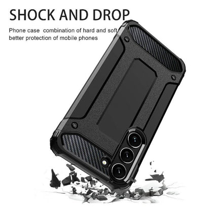 Custodia per Samsung Galaxy S23+ S916, Techsuit, Hybrid Armor, Nera