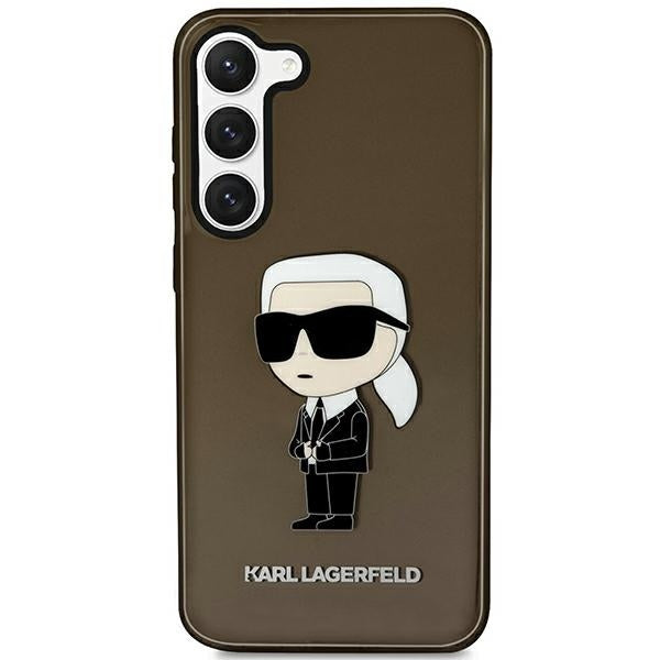 Custodia per Samsung Galaxy S23 S911, Karl Lagerfeld, Ikonik Karl, Nera