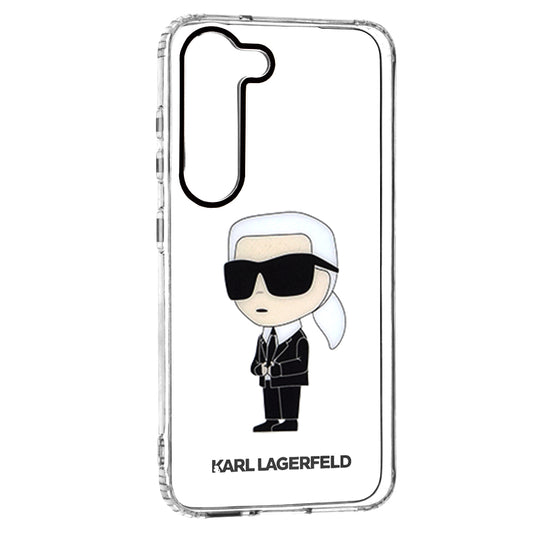 Case for Samsung Galaxy S23 S911, Karl Lagerfeld, Ikonik Karl, Transparent